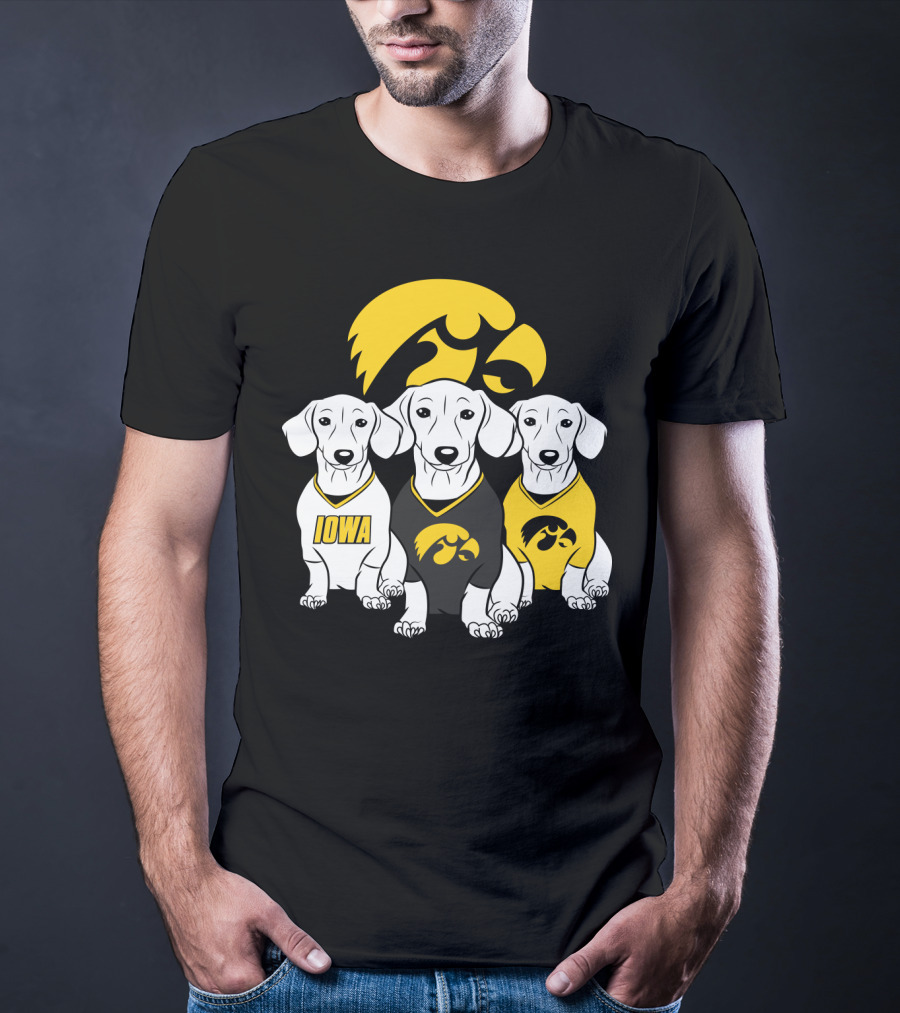 Iowa Hawkeyes Dachshund Trio T-Shirt