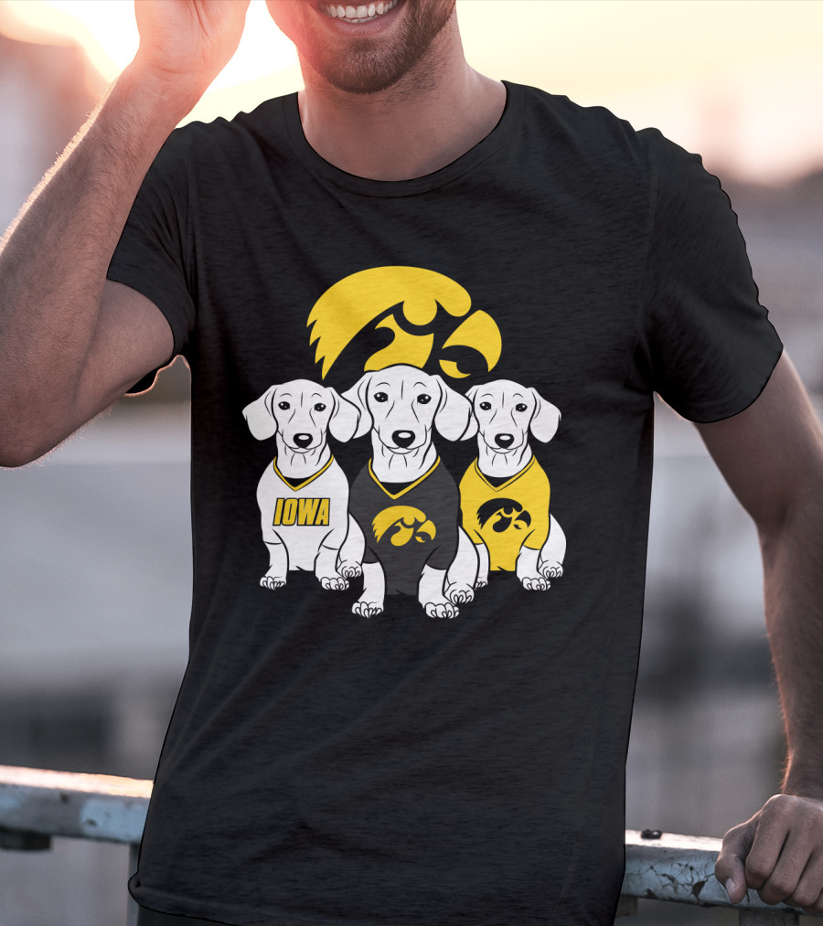 Iowa Hawkeyes Dachshund Trio T-Shirt
