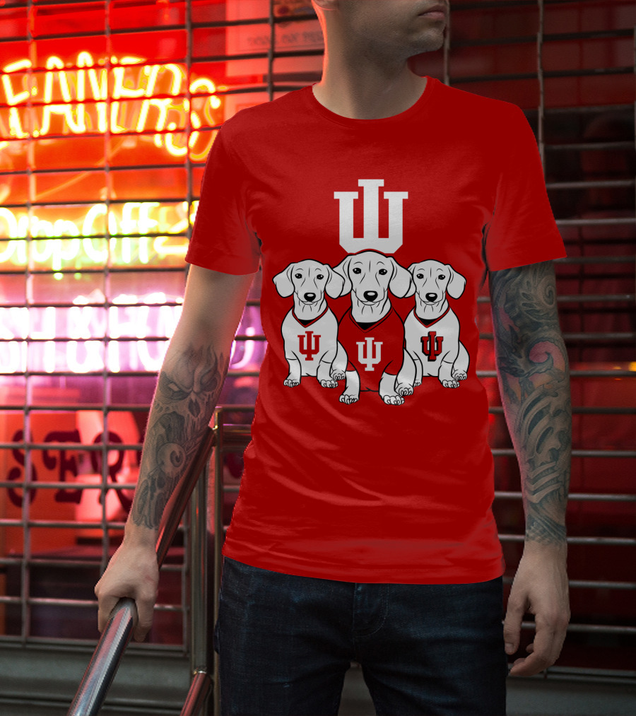 Indiana University Iu Logo Dogs T-Shirt