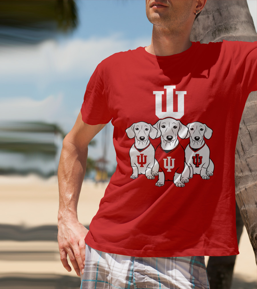 Indiana University Iu Logo Dogs T-Shirt