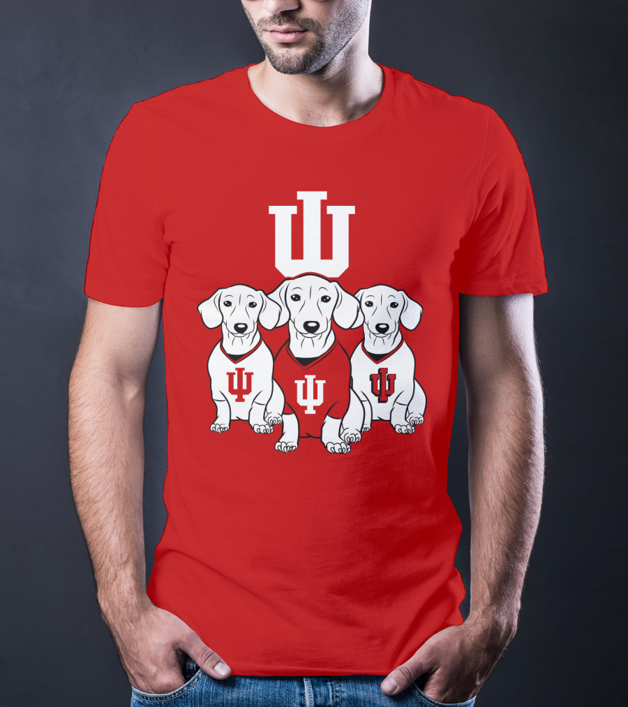 Indiana University Iu Logo Dogs T-Shirt