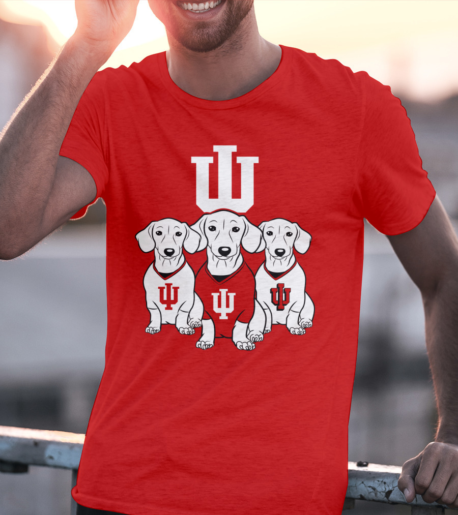 Indiana University Iu Logo Dogs T-Shirt