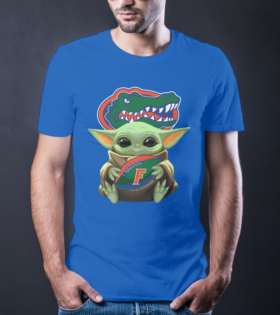 Baby Yoda Florida Gators Football Fan T-Shirt