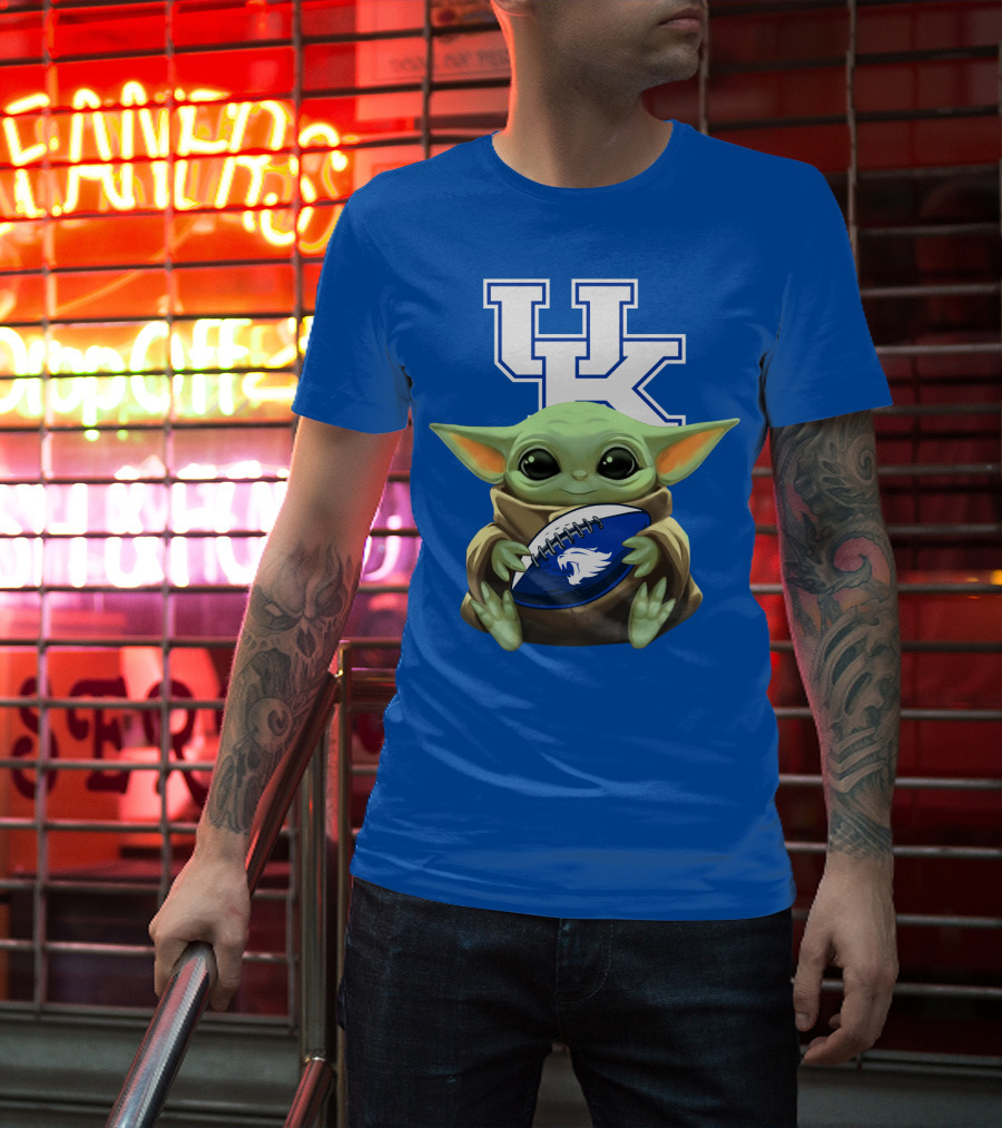 Baby Yoda UK Wildcats Football Fan T-Shirt