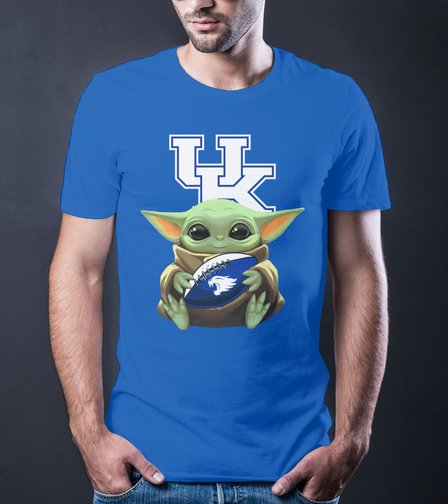 Baby Yoda UK Wildcats Football Fan T-Shirt