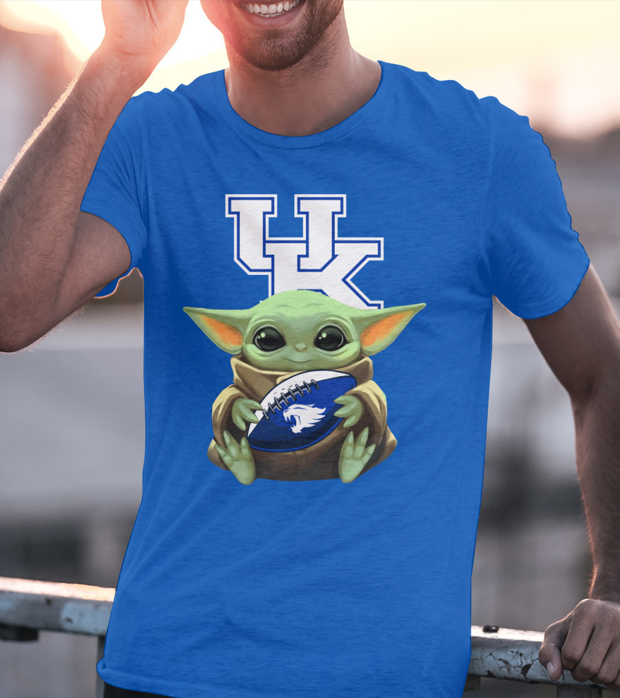 Baby Yoda UK Wildcats Football Fan T-Shirt