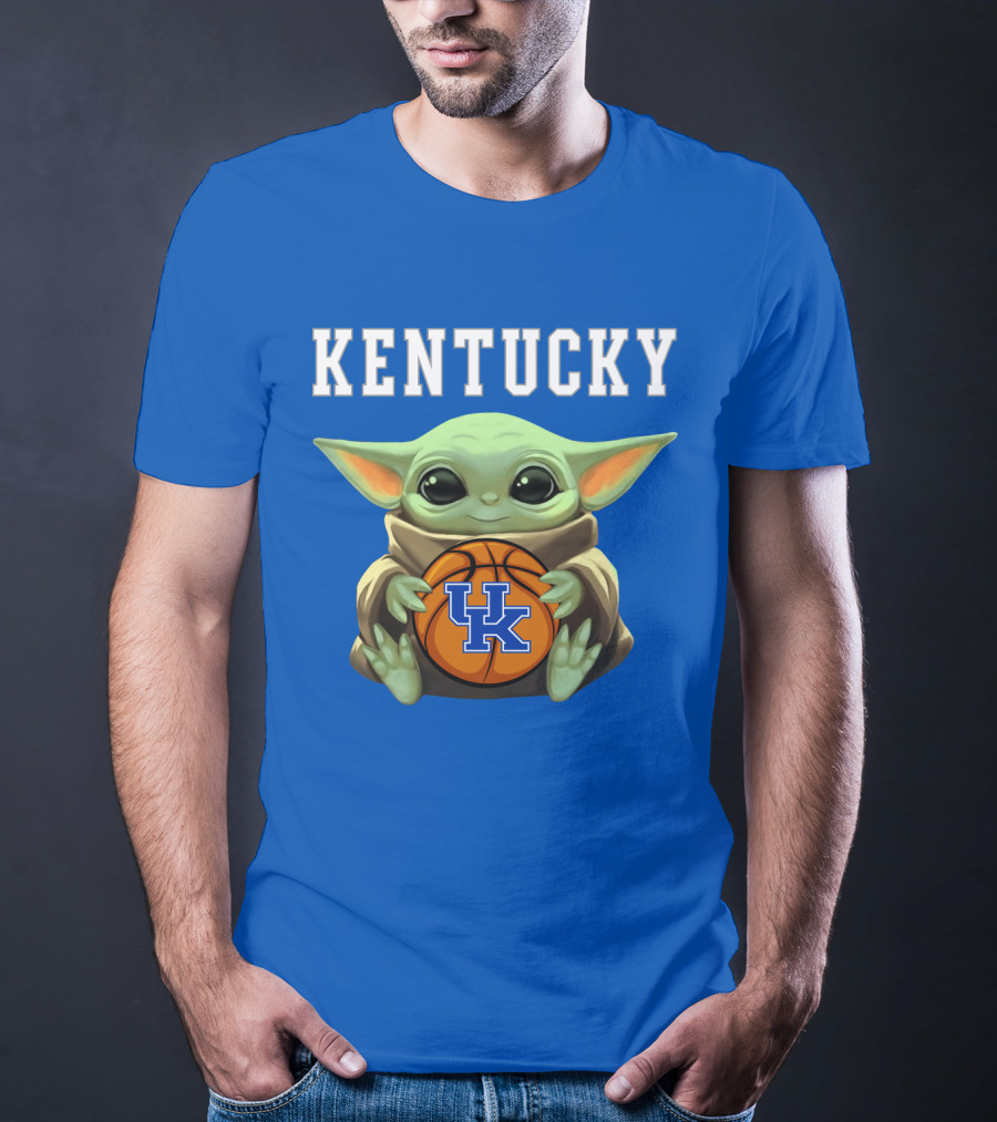 Kentucky Wildcats Baby Yoda Basketball T-Shirt