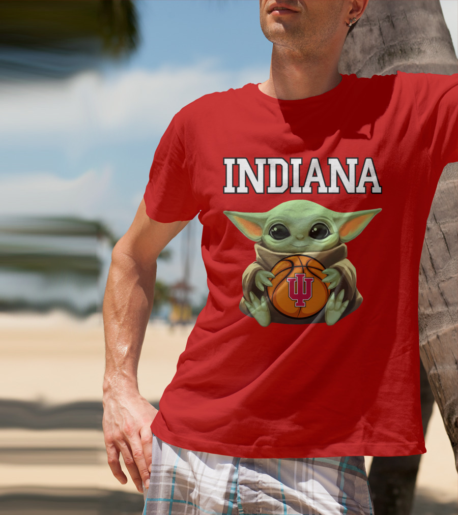 Indiana Baby Yoda IU Basketball T-Shirt