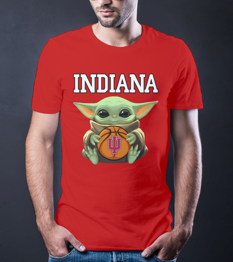 Indiana Baby Yoda IU Basketball T-Shirt