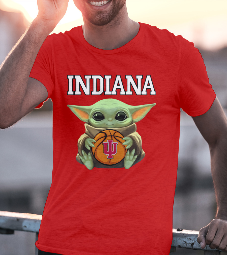 Indiana Baby Yoda IU Basketball T-Shirt