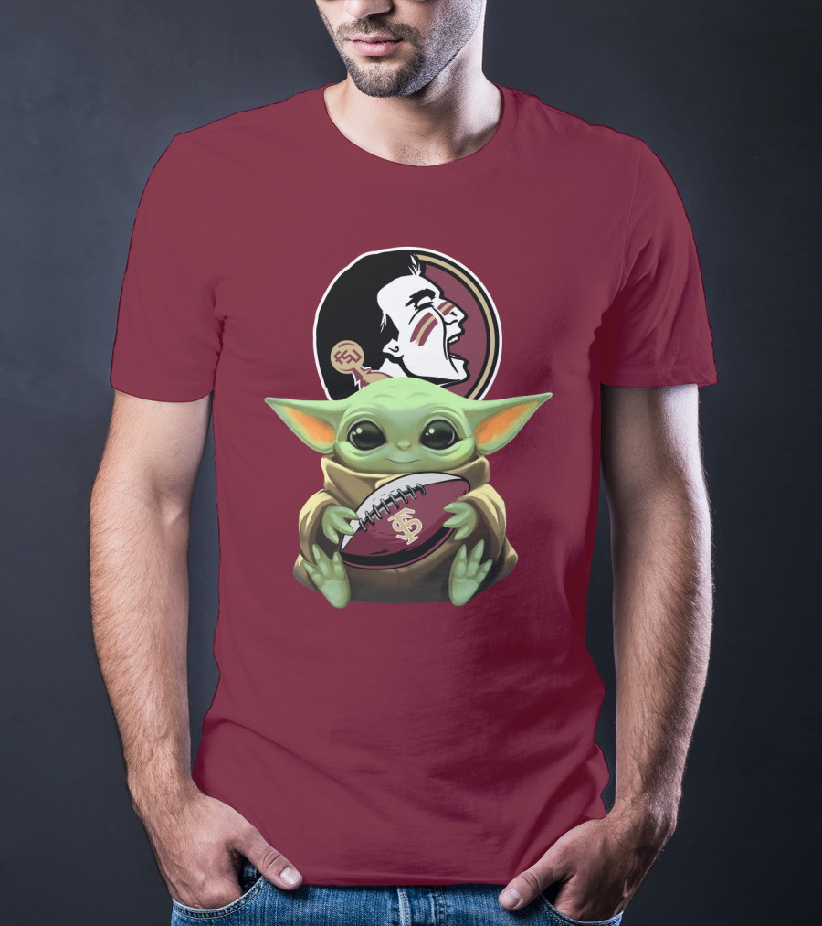 Baby Yoda Seminoles Football FSU T-Shirt
