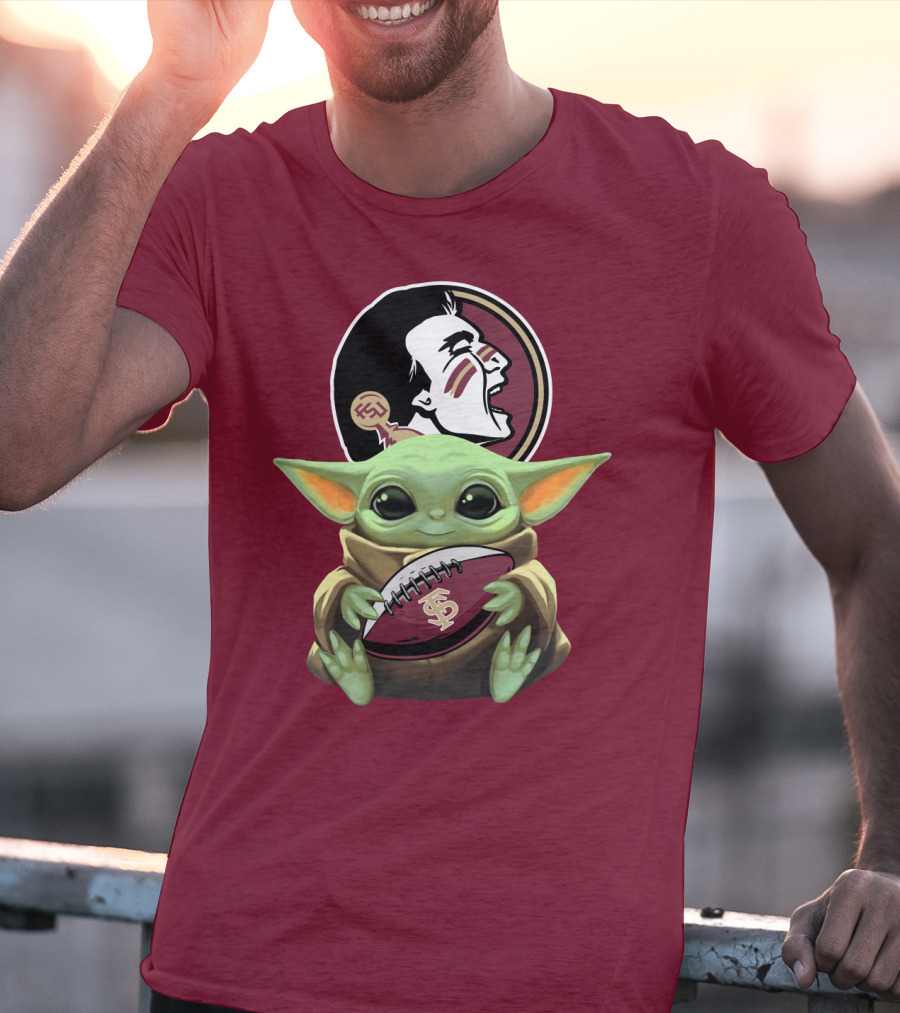 Baby Yoda Seminoles Football FSU T-Shirt