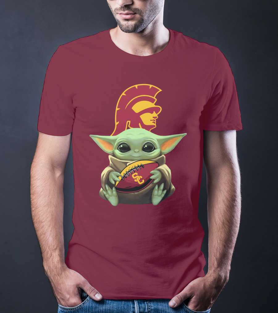Baby Yoda USC Trojans Football T-Shirt