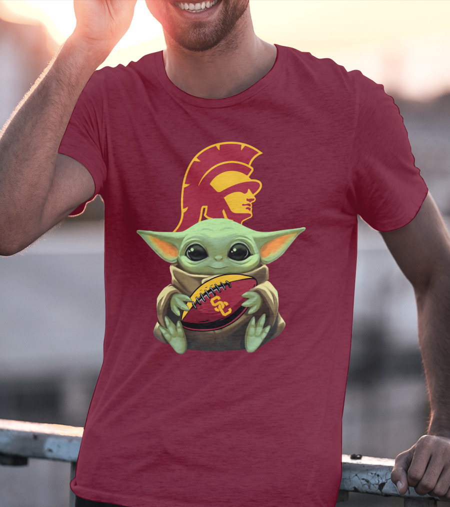 Baby Yoda USC Trojans Football T-Shirt