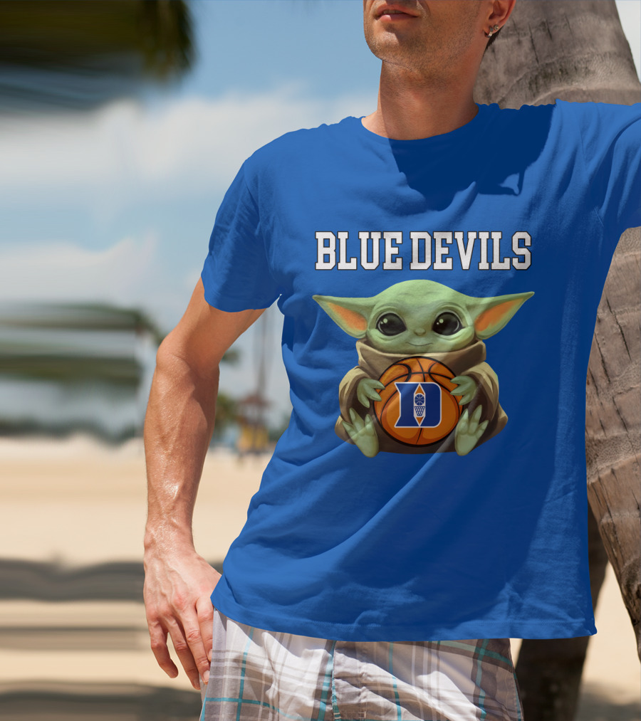 Baby Yoda Blue Devils Basketball T-Shirt