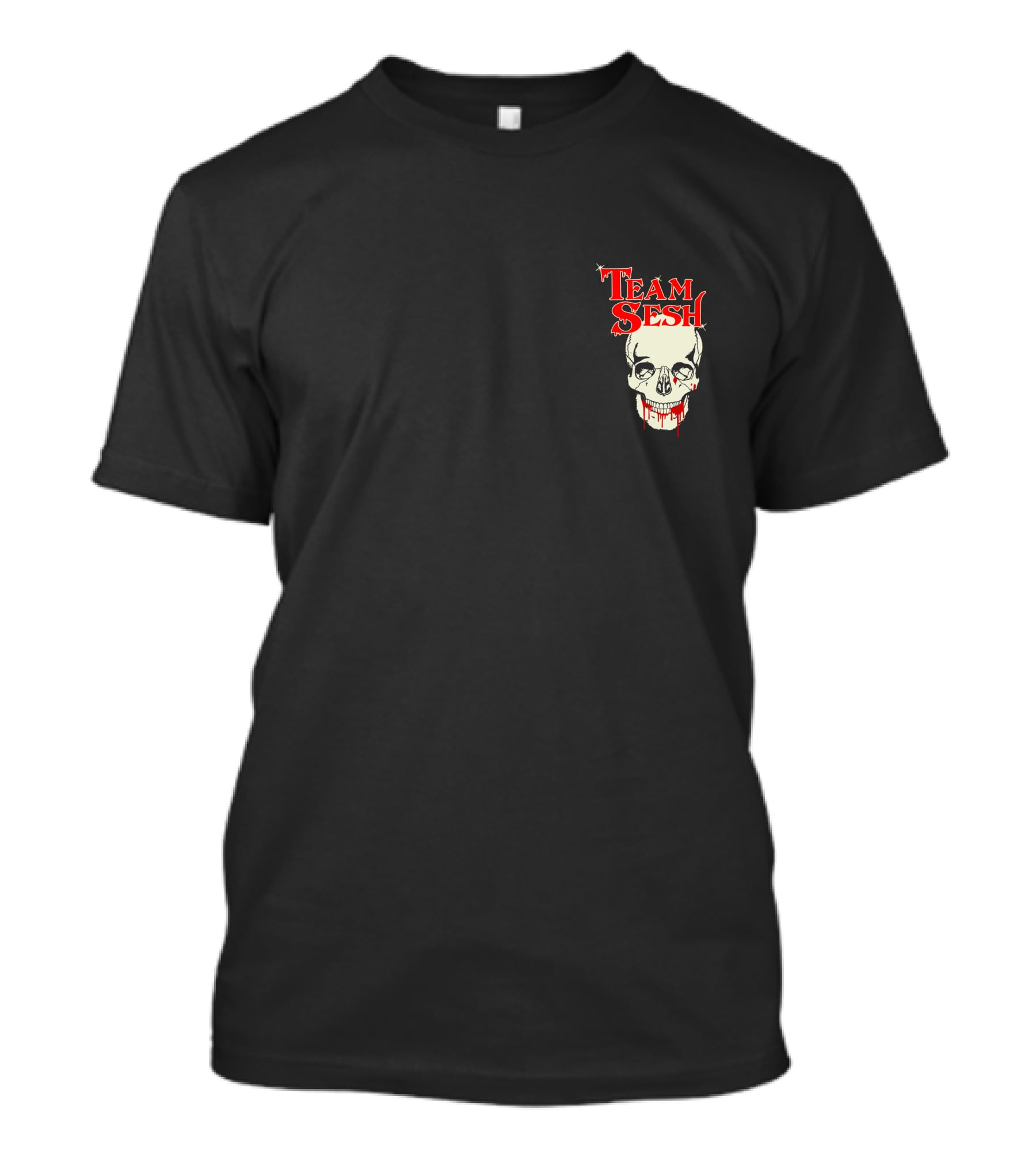 Team Sesh Skull Faces Of Sesh Pullover Hood T-Shirt