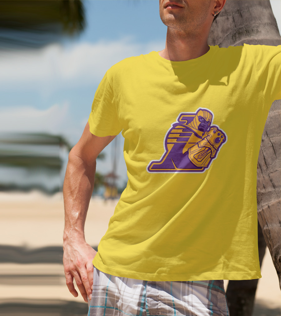 LA Lakers Thanos Infinity Gauntlet Mashup T-Shirt