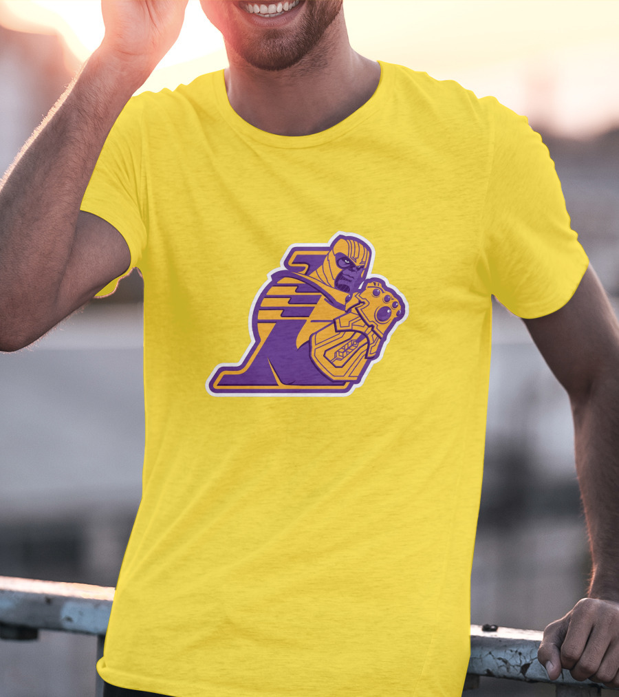 LA Lakers Thanos Infinity Gauntlet Mashup T-Shirt