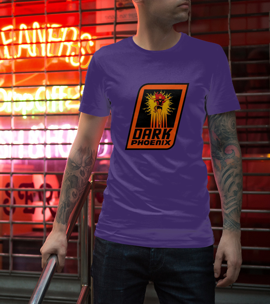 Dark Phoenix NBA X-Men Crossover Logo Design With Fiery Character T-Shirt