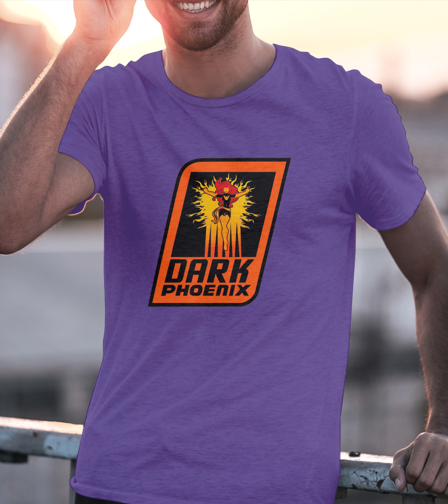 Dark Phoenix NBA X-Men Crossover Logo Design With Fiery Character T-Shirt