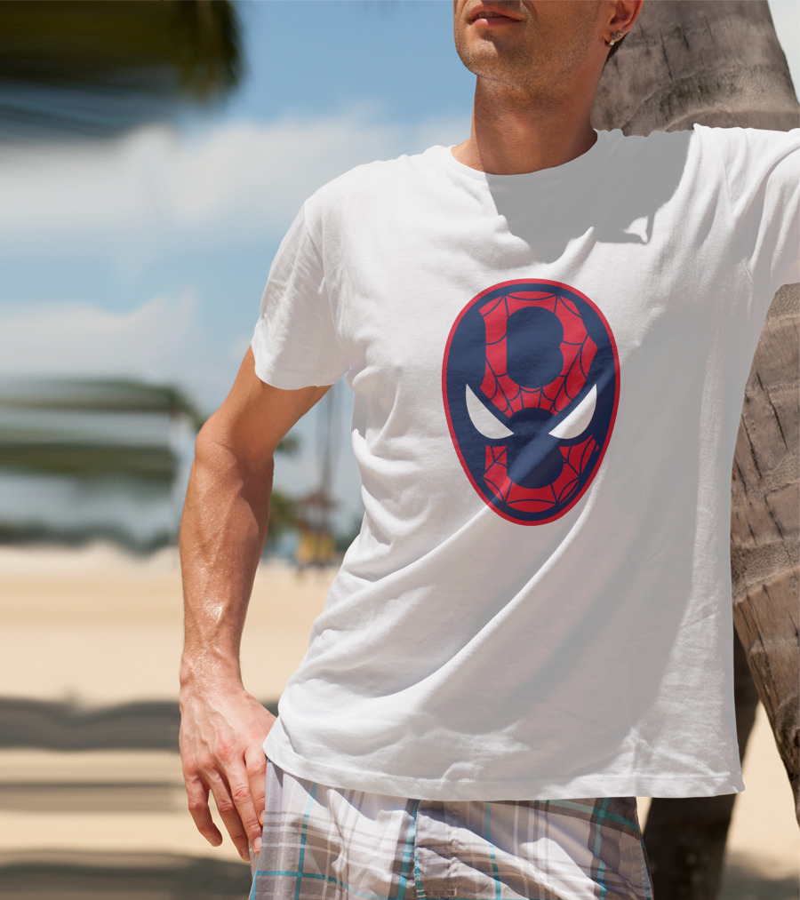 Boston Spider Sox MLB Web Pattern Mask T-Shirt