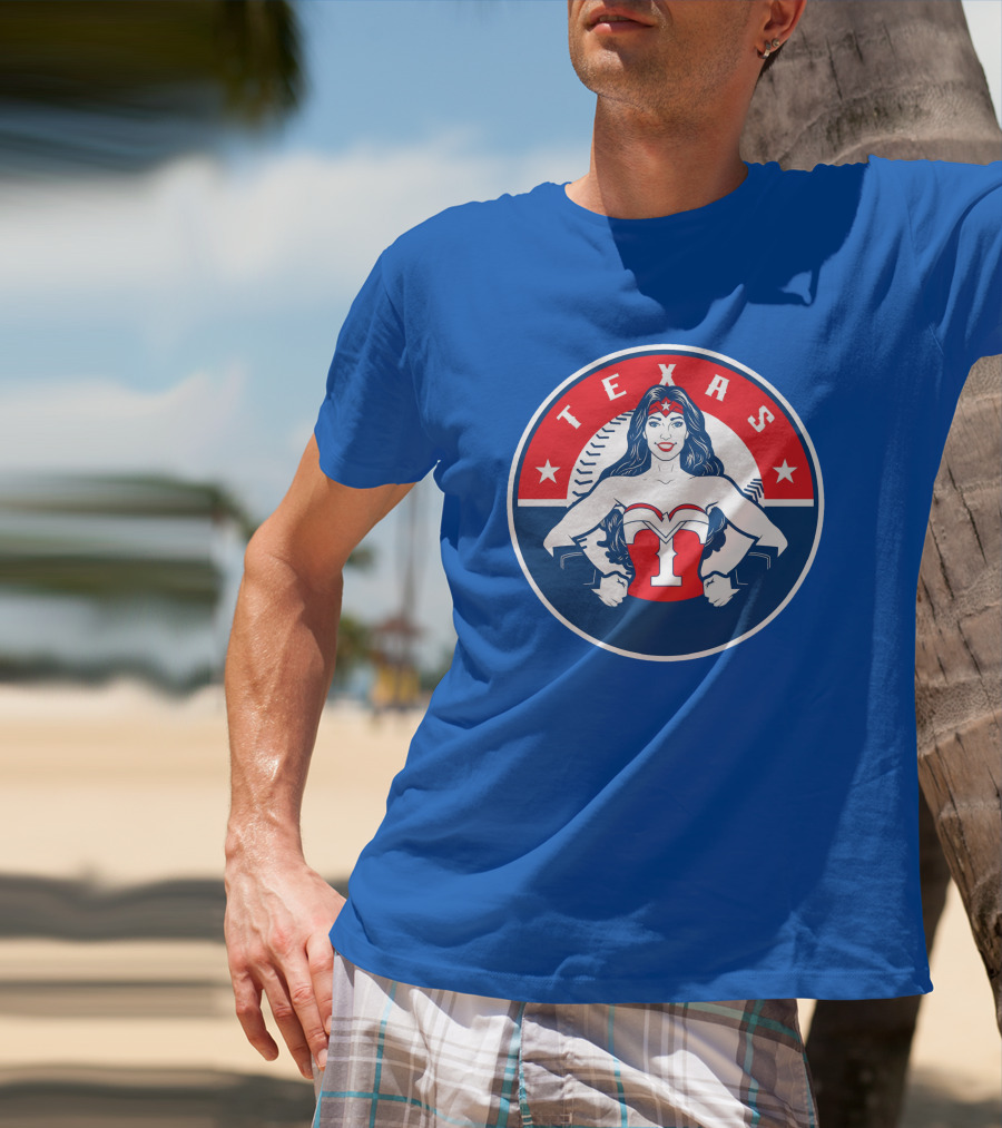 Texas Wonder Woman Baseball Icon T-Shirt