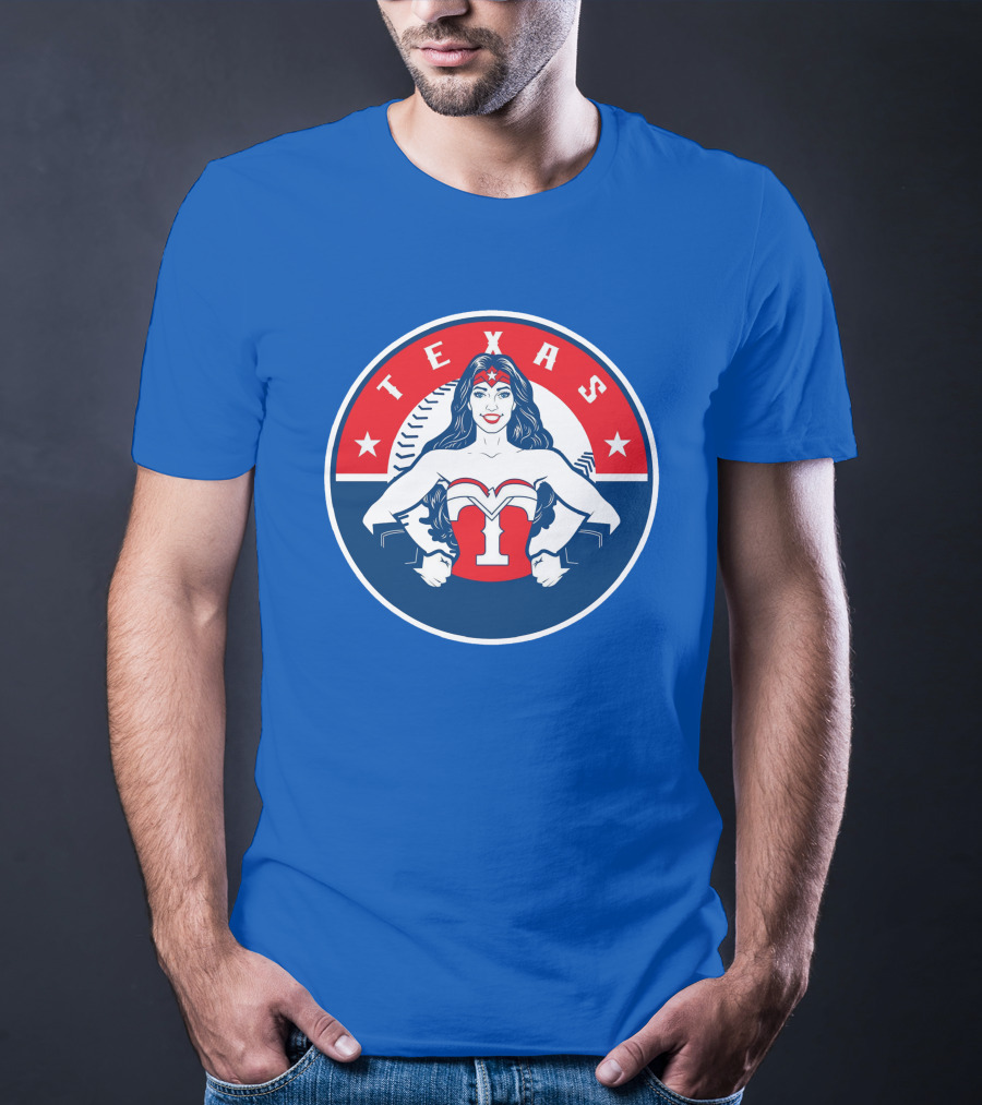 Texas Wonder Woman Baseball Icon T-Shirt