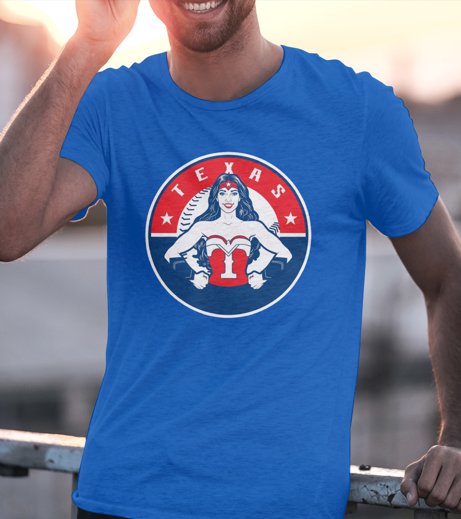 Texas Wonder Woman Baseball Icon T-Shirt