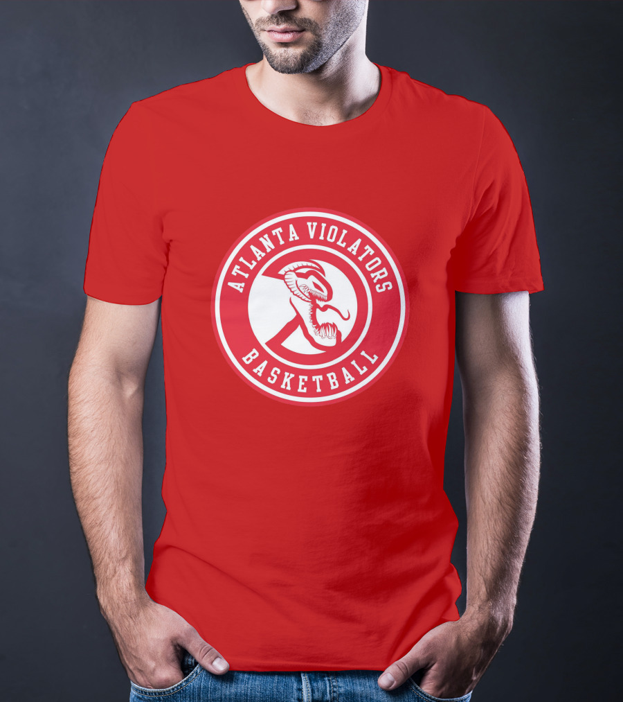 Atlanta Violators Basketball Red Snake Logo NBA T-Shirt