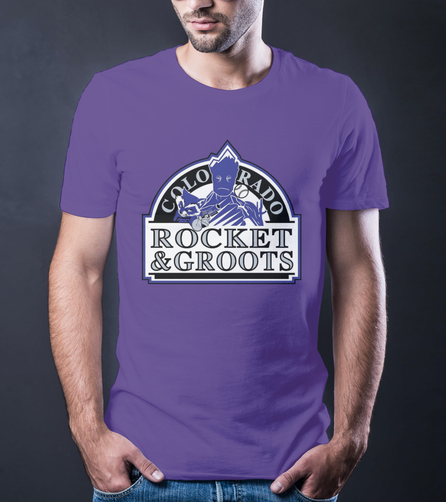 Colorado Rocket And Groots MLB Baseball Crossover T-Shirt