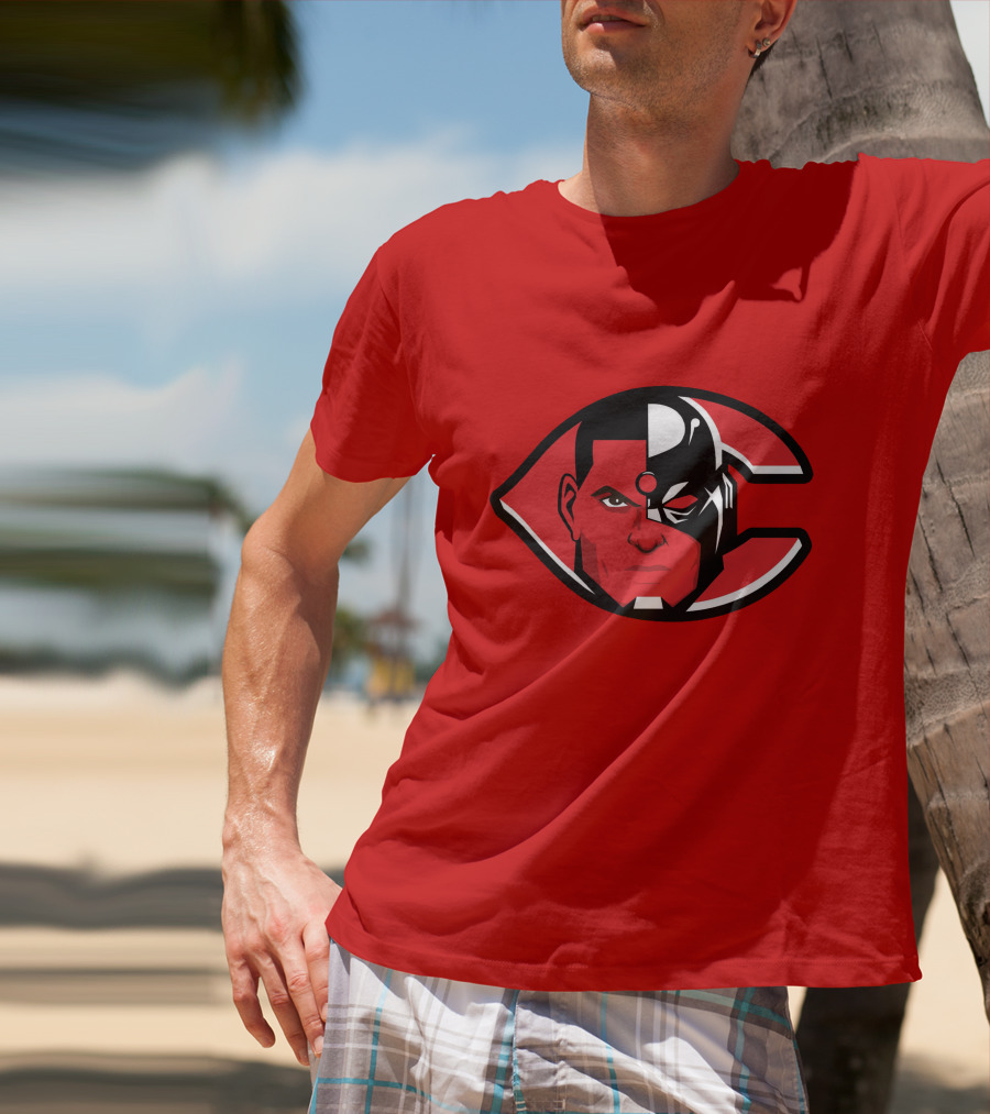Cincinnati Cyborgs MLB Logo Face T-Shirt