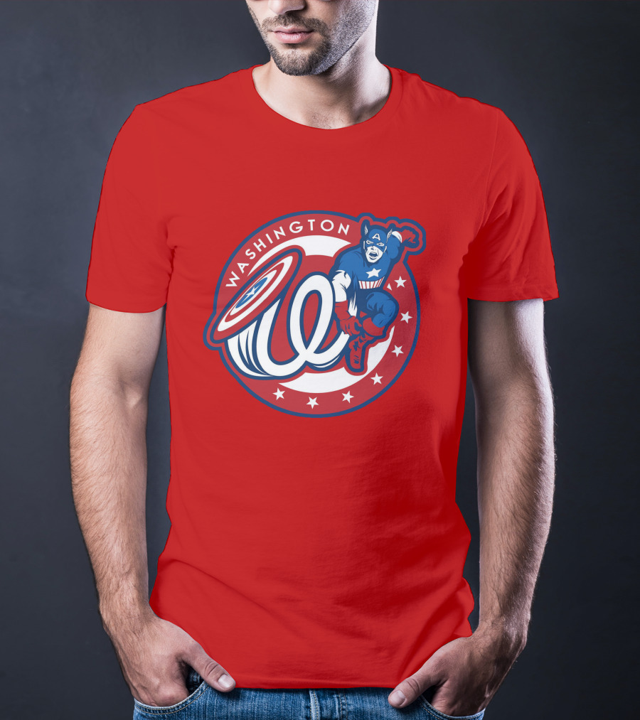 Washington Captain America MLB Crossover T-Shirt