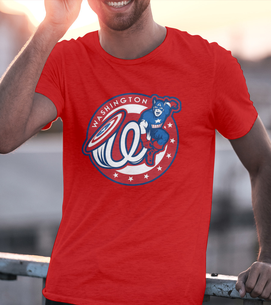 Washington Captain America MLB Crossover T-Shirt