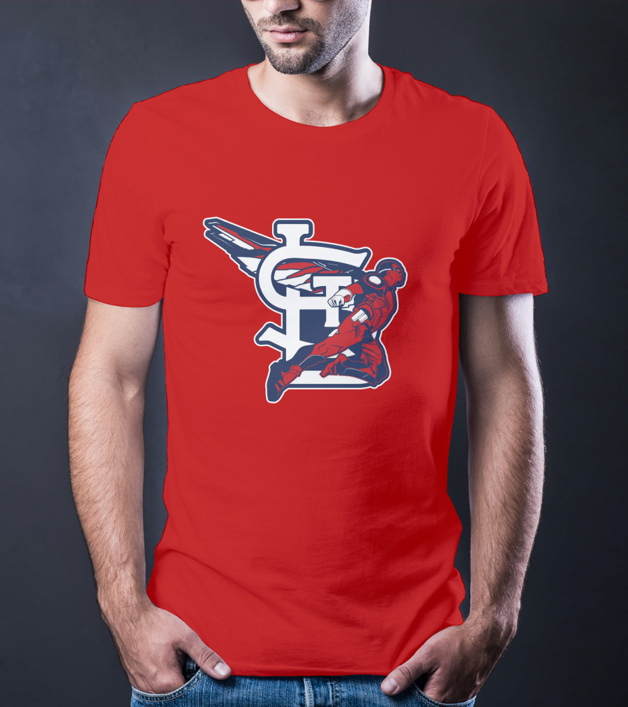 St. Louis Falcons MLB Logo With Winged Superhero T-Shirt