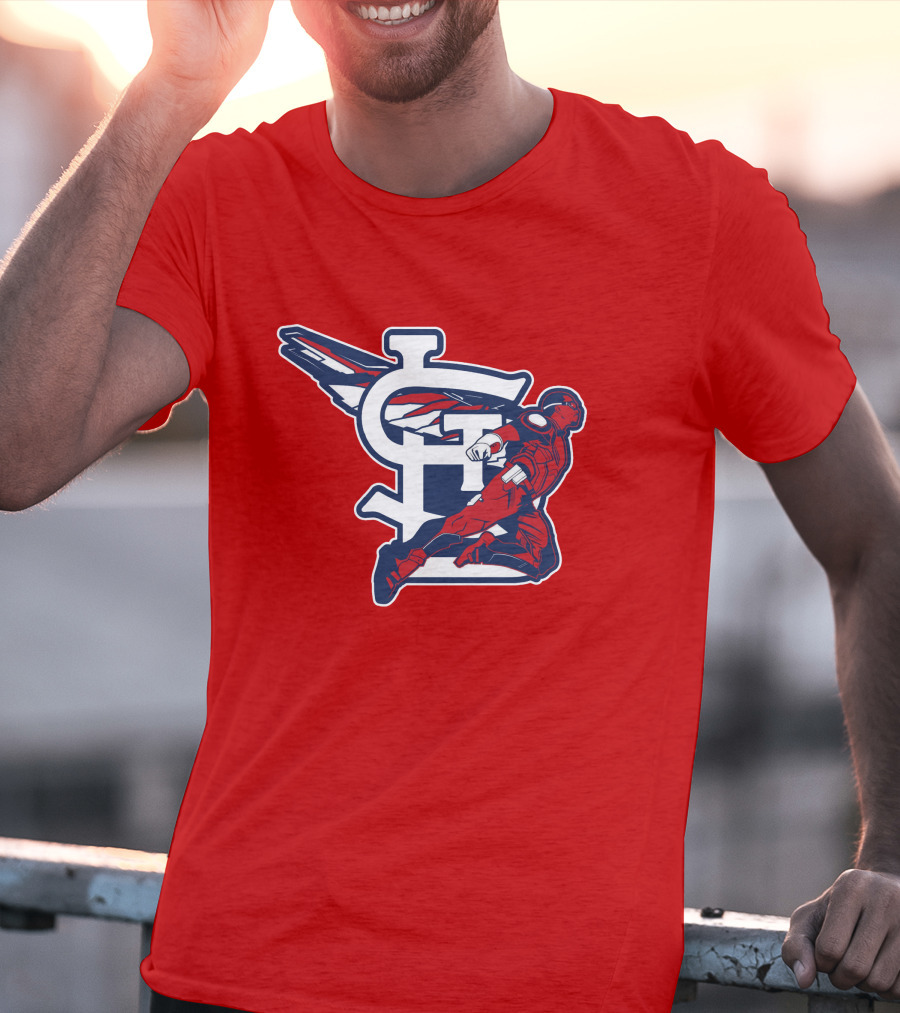 St. Louis Falcons MLB Logo With Winged Superhero T-Shirt