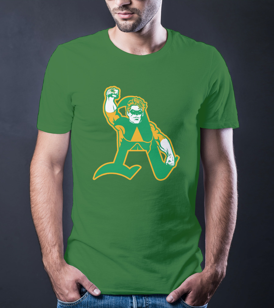 Oakland Athletics Green Lantern MLB Crossover T-Shirt