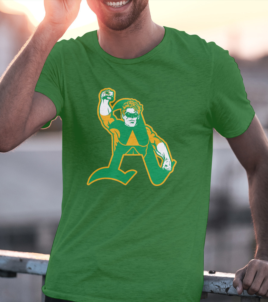 Oakland Athletics Green Lantern MLB Crossover T-Shirt