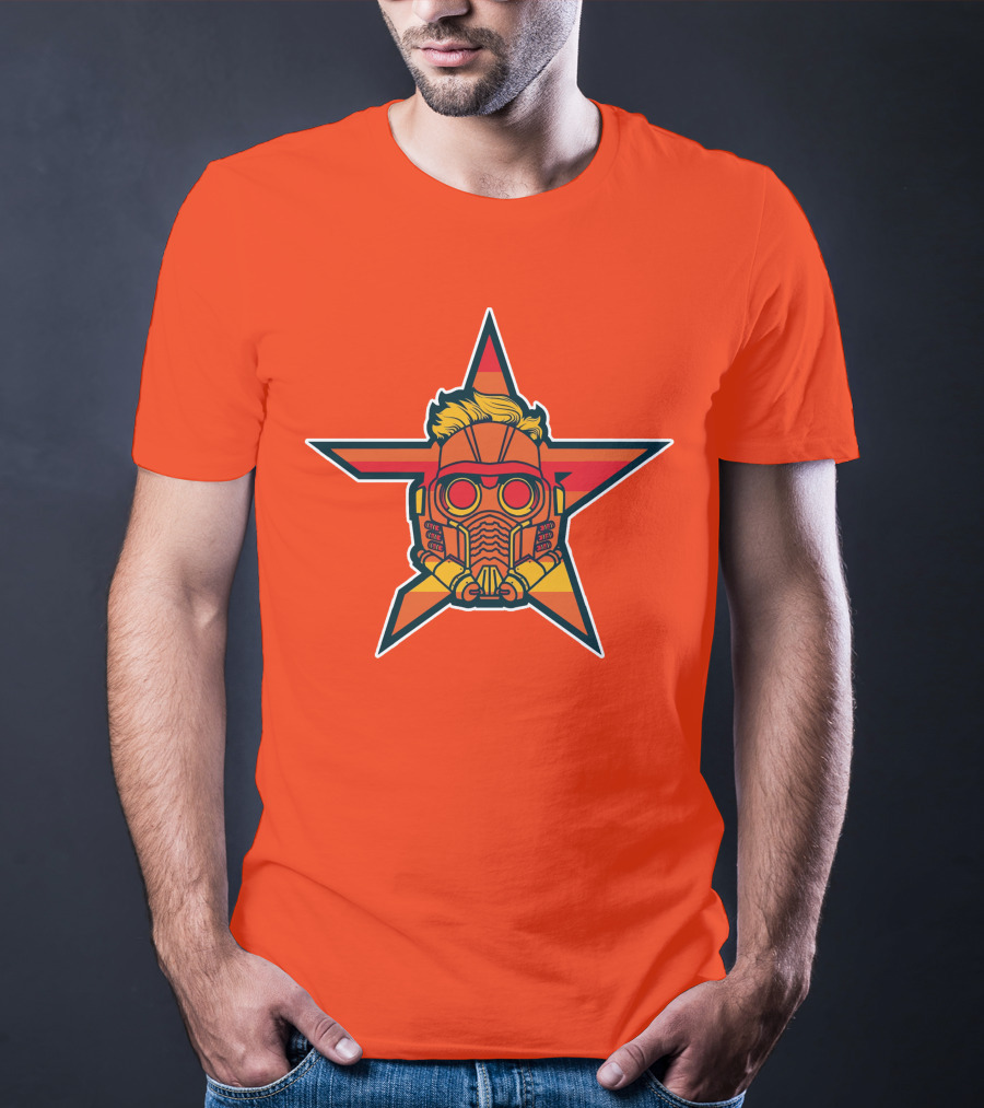 Star Lord Mask Houston Astros MLB Crossover T-Shirt