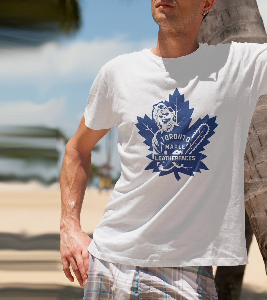 Toronto Maple Leatherfaces NHL Chainsaw Leaf T-Shirt