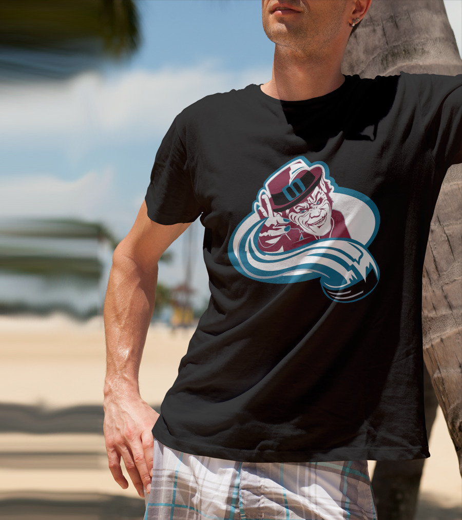 Colorado Leprechauns Hockey Icon With Avalanche Style And Logo Elements T-Shirt