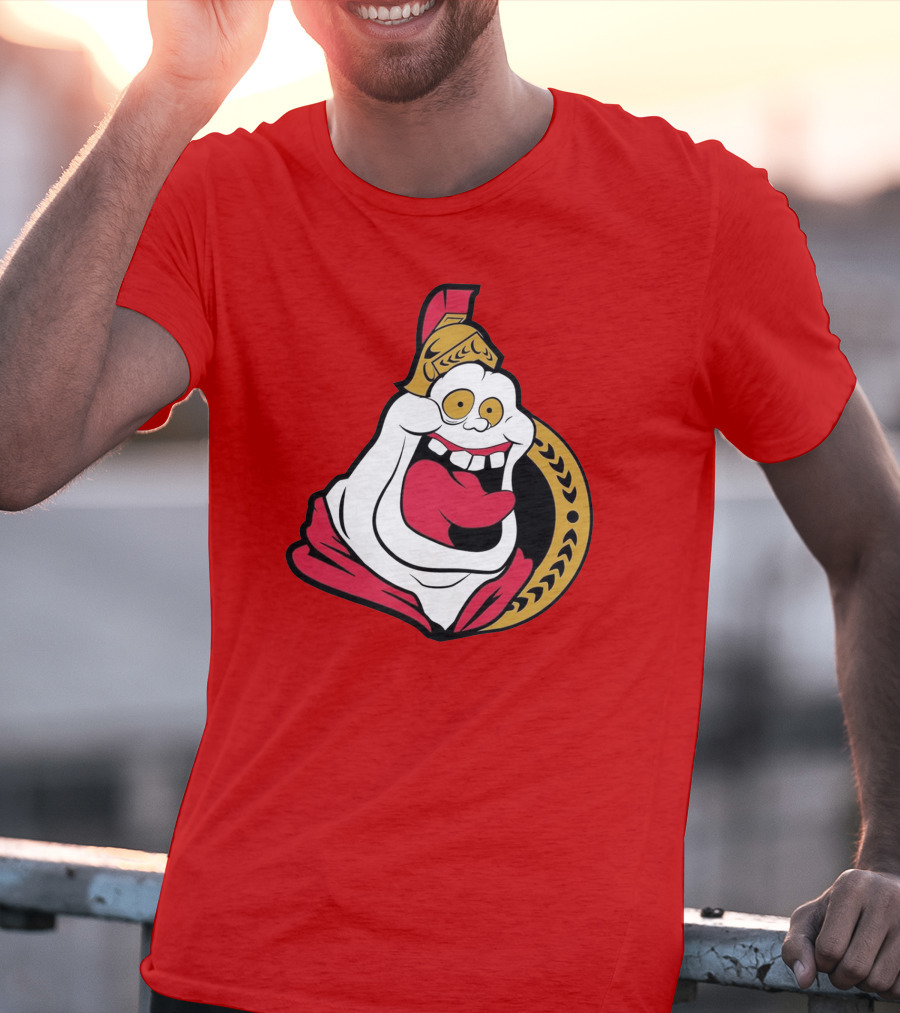 Ottawa Slimers Ghost Glowing Roman Hockey T-Shirt