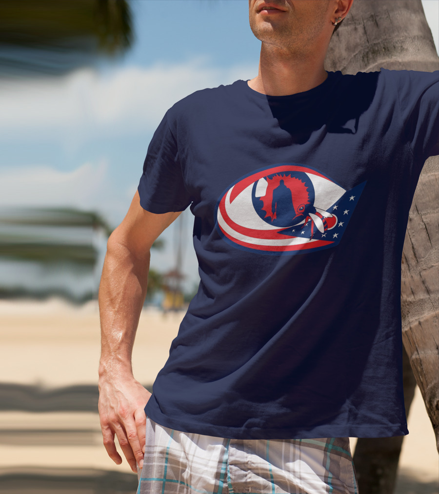 Columbus Candymans American Flag Eye And Bee T-Shirt