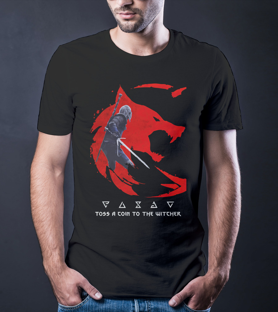 Toss A Coin To The Witcher 3 Red Wolf Wild Hunt Geralt Of Rivia T-Shirt