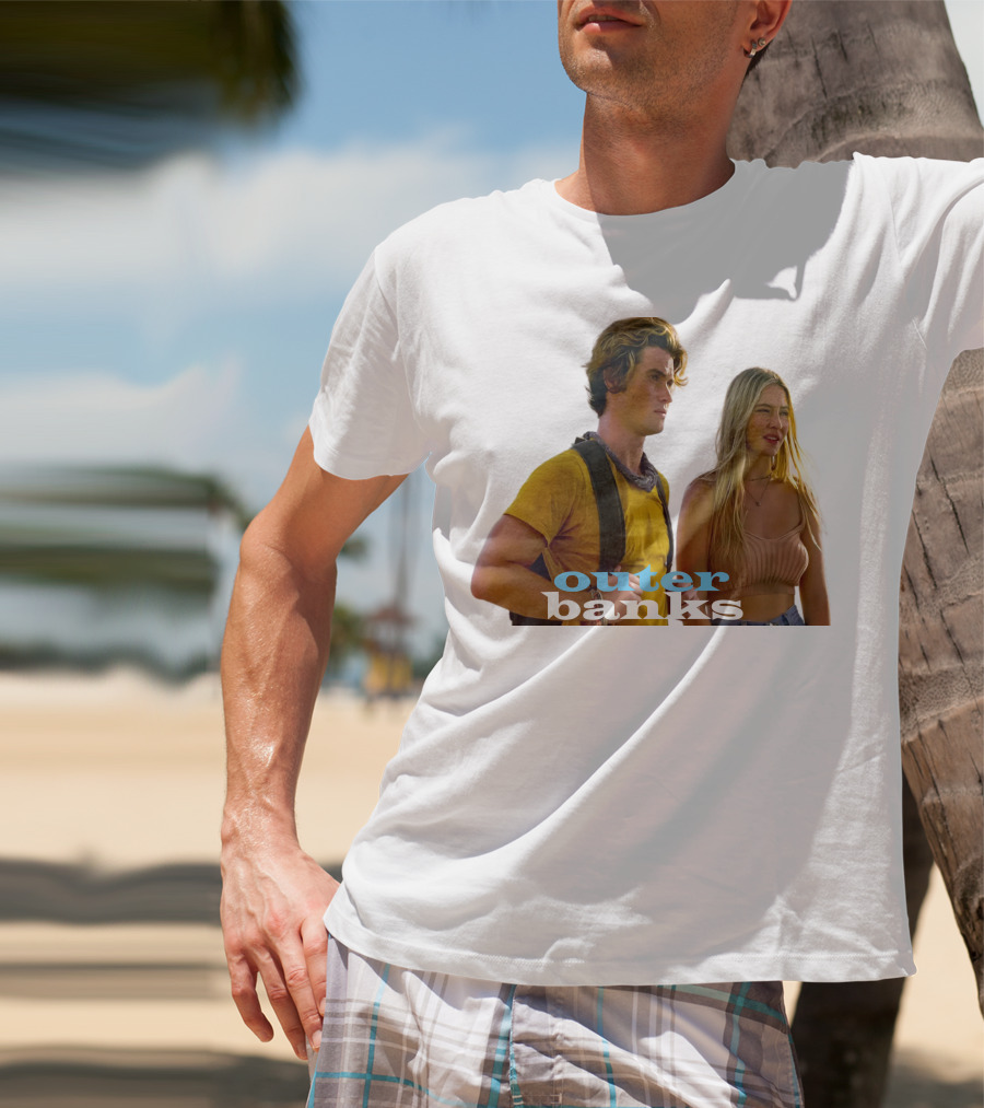 Outer Banks TV Show Characters On Beach Adventure Scene T-Shirt