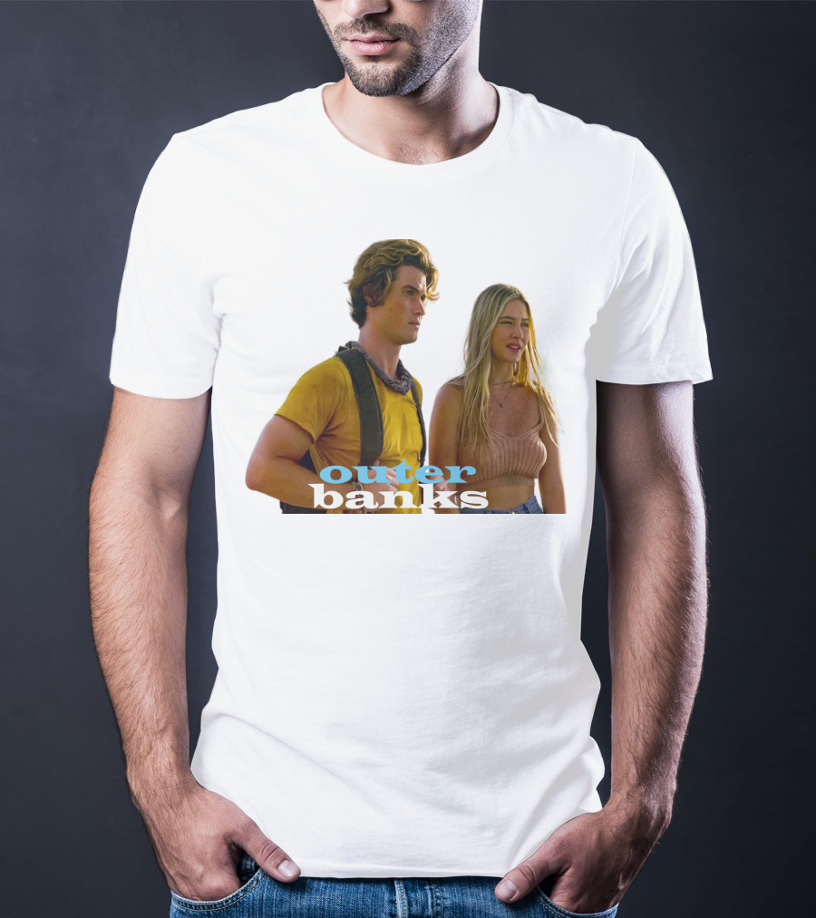 Outer Banks TV Show Characters On Beach Adventure Scene T-Shirt