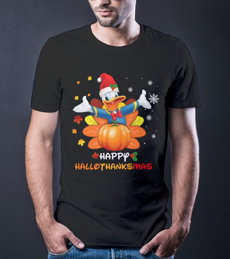 Happy HalloThanksMas Festive Donald T-Shirt