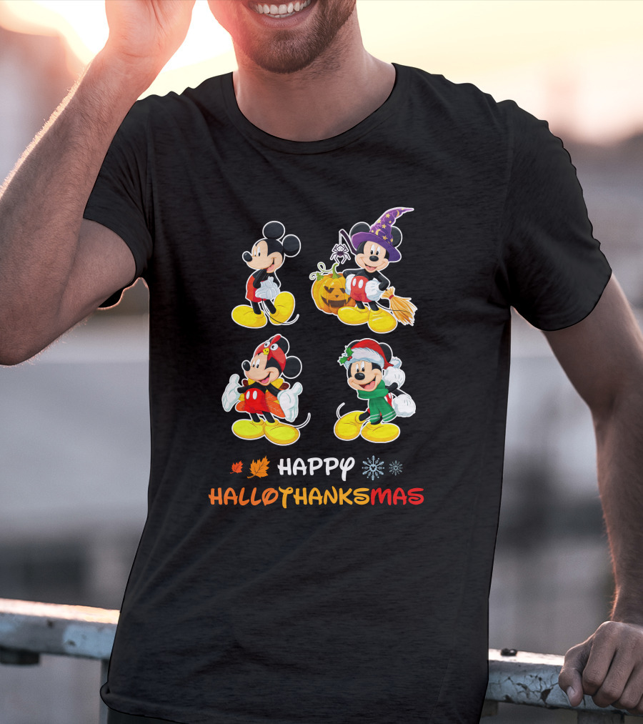 Happy Hallo Thanks Mas Mickey Seasonal Characters T-Shirt