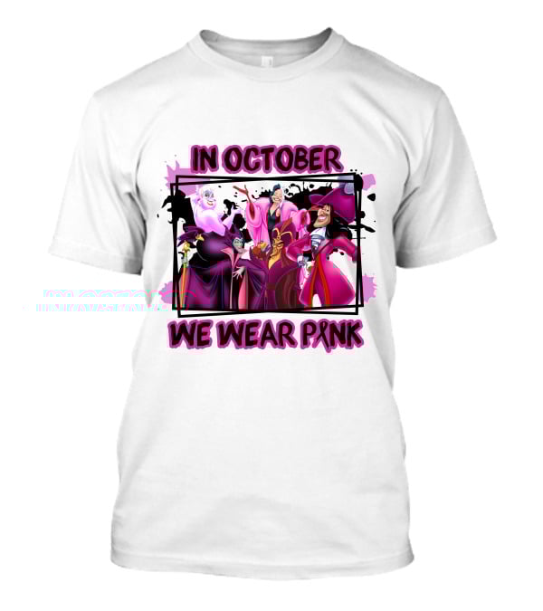 In October We Wear Pink Villains T-Shirt
