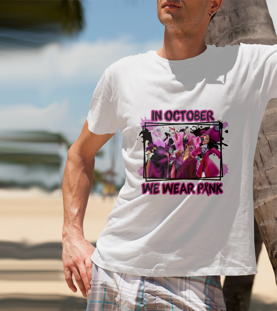In October We Wear Pink Villains T-Shirt