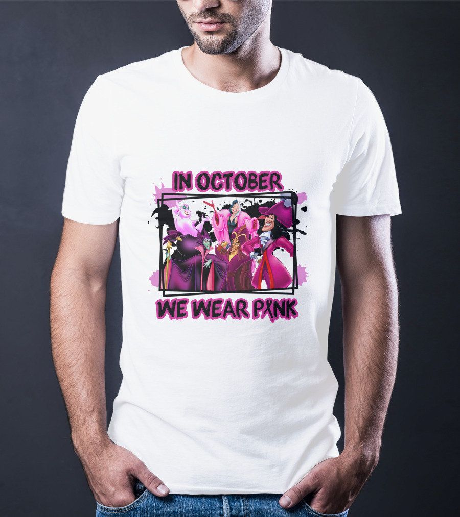 In October We Wear Pink Villains T-Shirt
